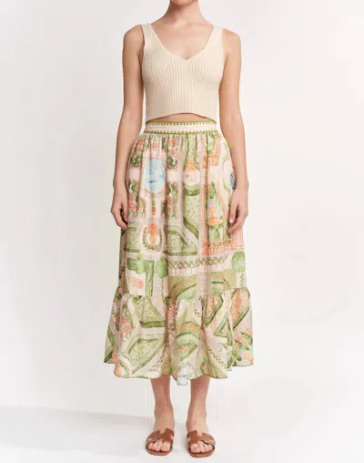 En Saison Sariyah Midi Skirt In Beige In Neutral