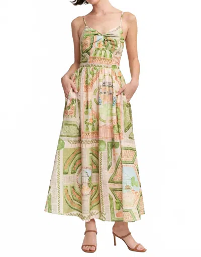 En Saison Sariyah Print Maxi Dress In Ivory Olive In Multi