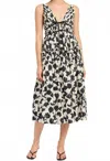 En Saison Scarlet V-neck Midi Dress In Black/ White In Multi