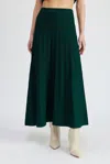 En Saison Sigrid Midi Skirt In Forest Green In Green