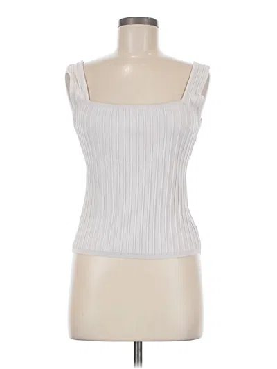 Pre-owned En Saison Sleeveless Top White Square Neckline Tops