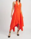 En Saison Sonnet Handkerchief Hem Linen Blend Dress In Multi