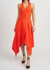 En Saison Sonnet Handkerchief Hem Linen Blend Dress In Multi