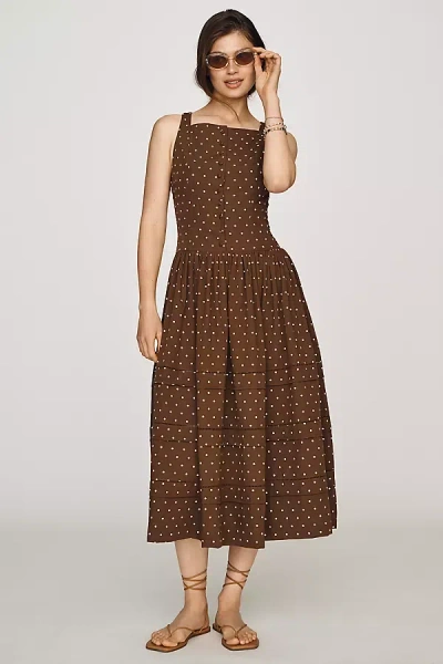 En Saison Stella Midi Dress In Brown
