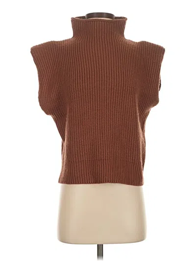 Pre-owned En Saison Sweater Vest In Brown