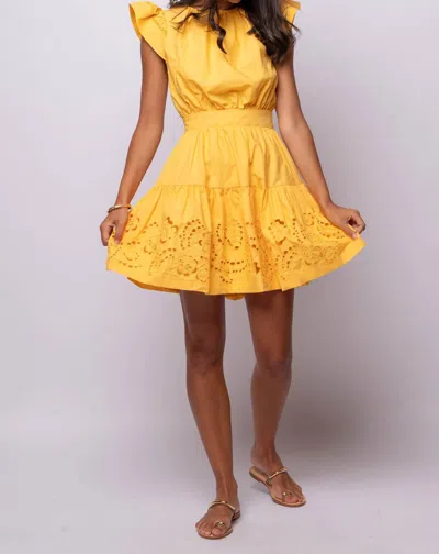 En Saison Taylor Mini Dress In Mango In Yellow