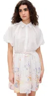 En Saison Taylorann Mini Dress Ivory Violet Orange In Ivory Violet Orange