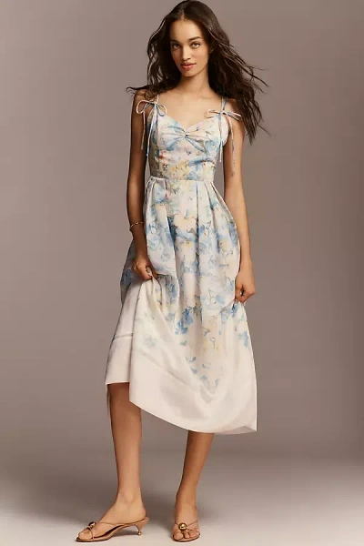 En Saison Vivian Sweetheart Midi Dress In Blue