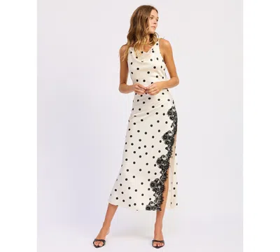 En Saison Women's Abigail Cowl Neck Maxi Slip Dress In Red