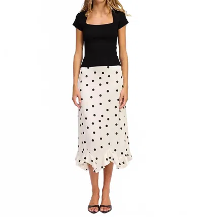 En Saison Women's Abigail Midi Skirt In Ivory Black In White