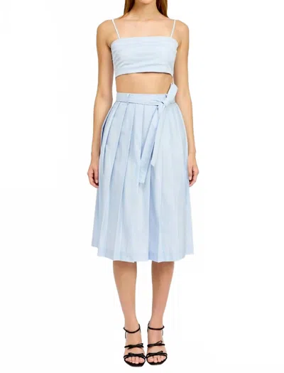 En Saison Women's Abigal Midi Skirt In Sky Blue