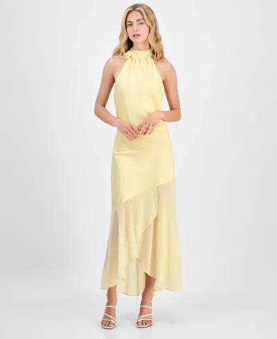 En Saison Women's Alexa Halter Maxi Dress In Yellow