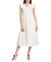 En Saison Amaya Smocked Midi Dress In White In Off White