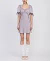 En Saison Women's Aracella Scoop Neck A-line Mini Dress In Purple
