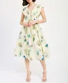 En Saison Ashley Midi Dress In Ivory Multi