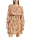 En Saison Randee Floral Mini Dress In Rust In Rust Orange
