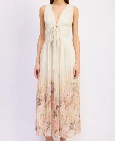 En Saison Women's Charlotte V-neck Sleeveless A-line Maxi Dress In Animal Print