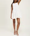 En Saison Chloe Sleeveless Bubble Hem Minidress In White