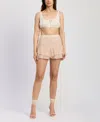 En Saison Women's Geraldine Ruffle-trim Shorts In Neutral