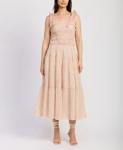 EN SAISON WOMEN'S GERALDINE SMOCKED-BODICE DRESS