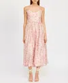 En Saison Josette Floral Midi Dress In Pink Floral