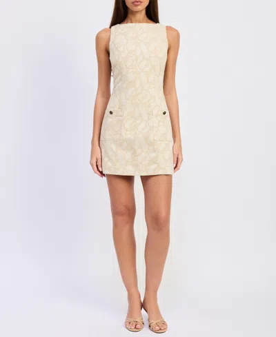 En Saison Women's Kate Sleeveless Mini Dress In Neutral