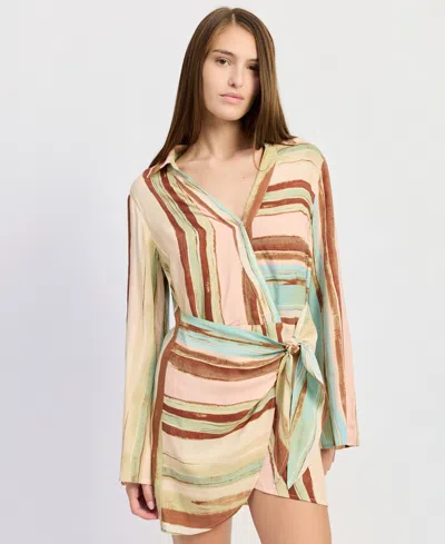 En Saison Women's Lana Long-sleeve Mini Dress In Multi