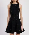 En Saison Women's Leah Embellished Sleeveless Mini Dress In Black