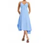 En Saison Lilith Stripe Midi Maxi Dress In Oxford Blue White In Blue