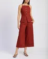 En Saison Megumi Sleeveless Top In Red Current In Red
