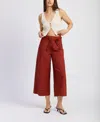 En Saison Megumi Wide Leg Pants In Red Current In Red