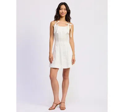 En Saison Women's Samantha Scoop Neck Sleeveless Mini Dress In White