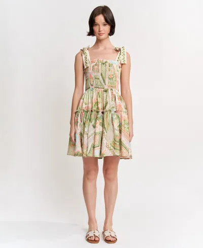 En Saison Women's Sariyah Square Neck Tiered Mini Dress In Multi