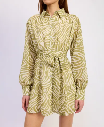 En Saison Women's Skylar Button Front Mini Dress In Multi