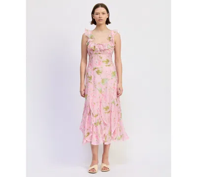 En Saison Women's Sleeveless Scoop Neck Wrenley Midi Dress In Pink