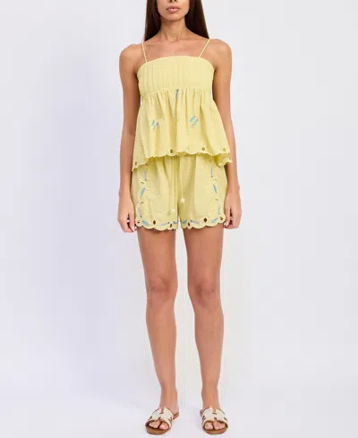 En Saison Women's Sleeveless Square Neck Top In Multi