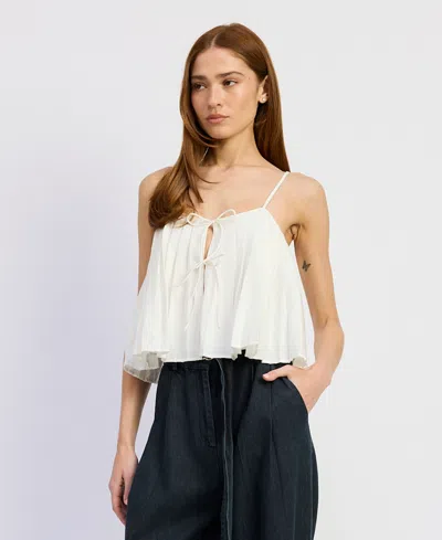 En Saison Women's Tate Scoop Neck Tank Top In White