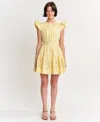 En Saison Women's Taylor Cotton Eyelet Fit & Flare Mini Dress
