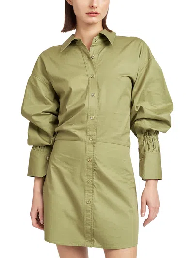 En Saison Womens Collar Mini Shirtdress In Multi
