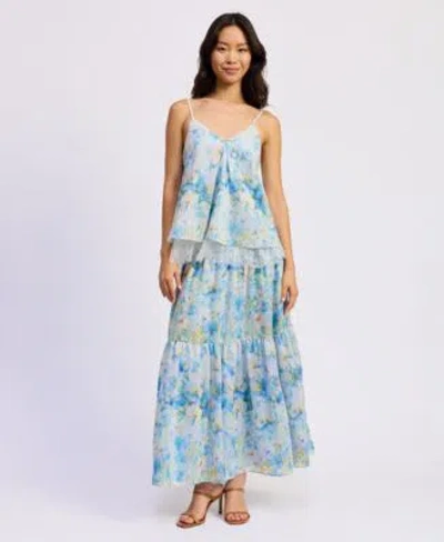 En Saison Womens Vivian V Neck Top Maxi Skirt