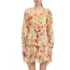En Saison Yasmeen Mini Dress In Natural Floral In Multi