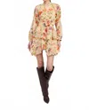 En Saison Yasmeen Mini Dress In Natural Floral In Multi