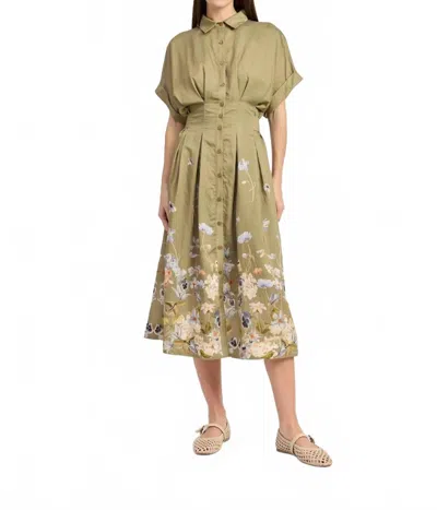 En Saison Yvette Midi Dress In Green