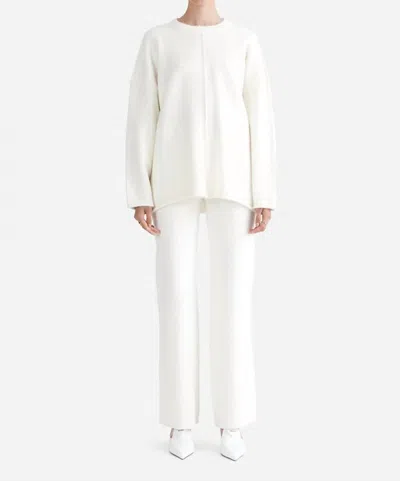 Ena Pelly Amira Boucle Knit Top In Vintage White