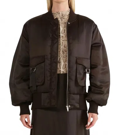 Ena Pelly Isy Bomber Jacket In Mocha In Green