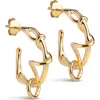 Enamel Copenhagen Capella Hoops In Gold
