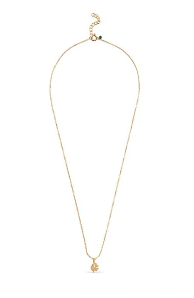Enamel Copenhagen Four-leaf Clover Necklace In Gold