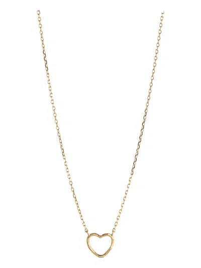 Enamel Copenhagen Heart-shaped Chain Necklace In Gold