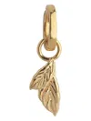 Enamel Copenhagen Leaf-motif Charm In Gold