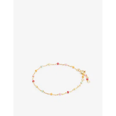Enamel Copenhagen Lola 18ct Gold-plated 925 Sterling-silver Bracelet In Rainbow